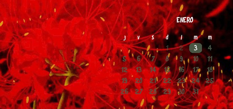 anime red calendar 
