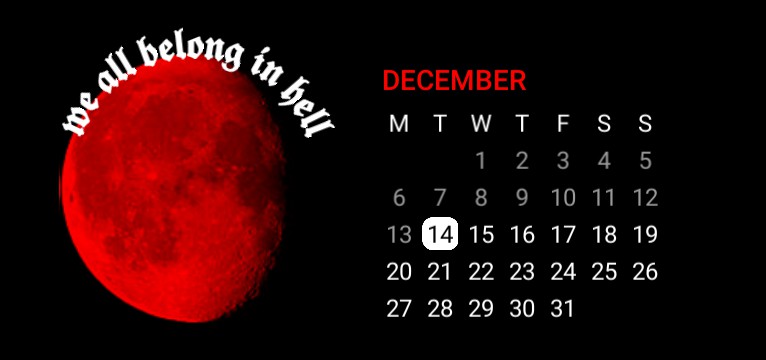 goth calendar