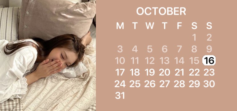 Leeseo brown themed calendar 