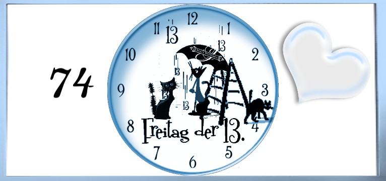 Herz Freitag 13. blau