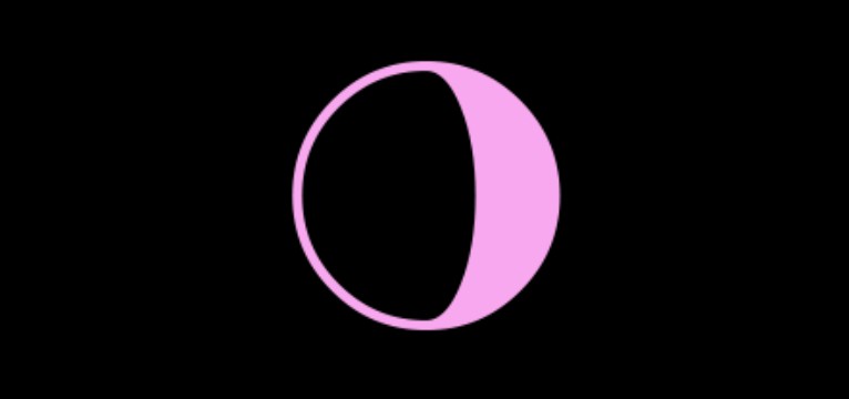 Pink n Black moon phase