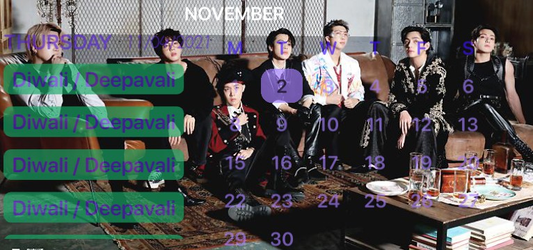 calendar bts