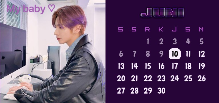 Calender Taehyun Purple