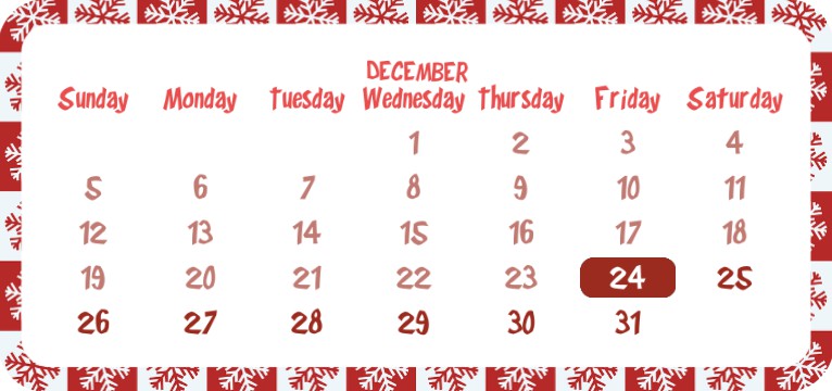 Christmas calendar