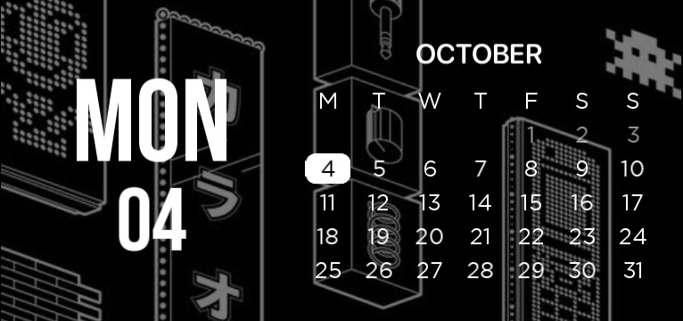 black calendar