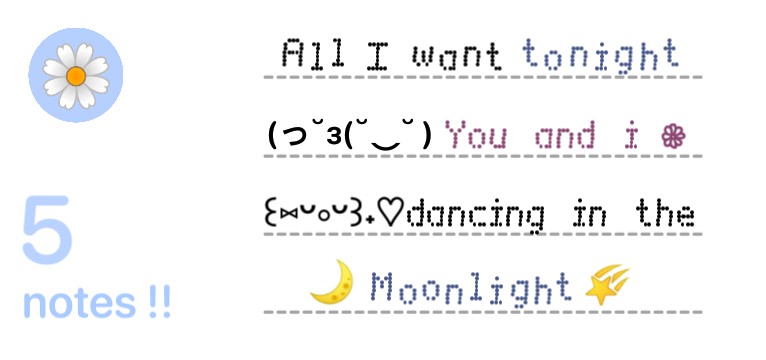 Reminder / notes light blue moonlight twice