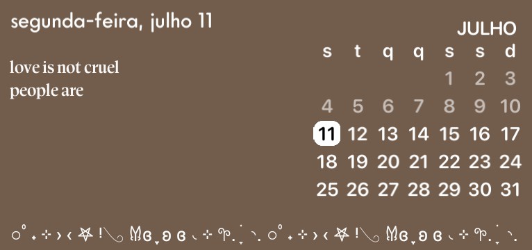 brown calendar