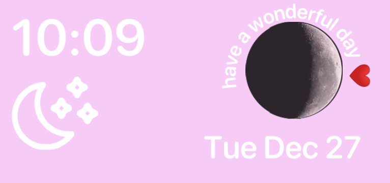 cute astheric widget