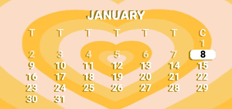yellow calender