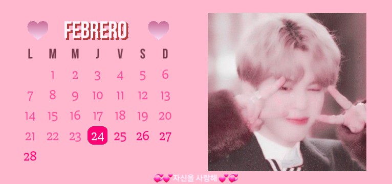Calendar Pink Jimin
