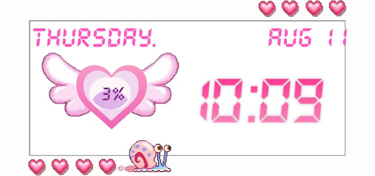 y2k pink clock