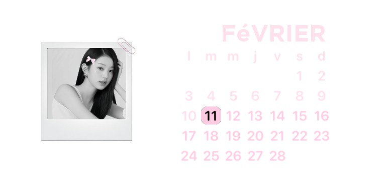 Wonyoung pink widget  c a l e n d e r 