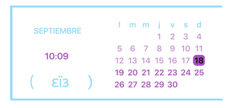 calendar blue and purple