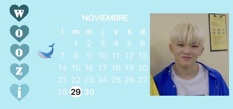  widget calendar woozi