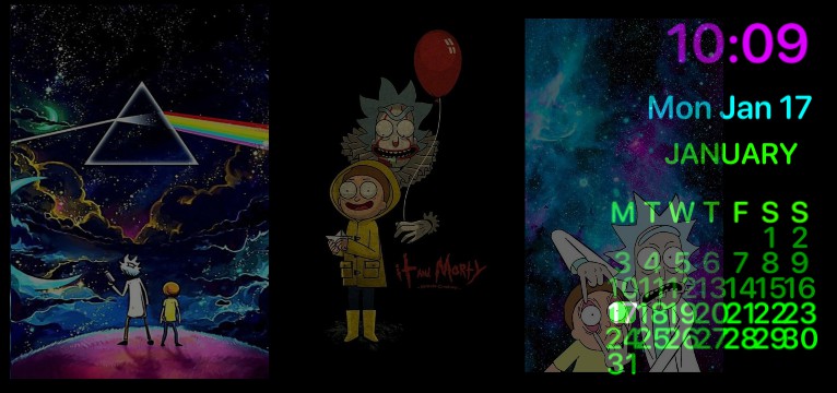 Rick and morty themed widget 