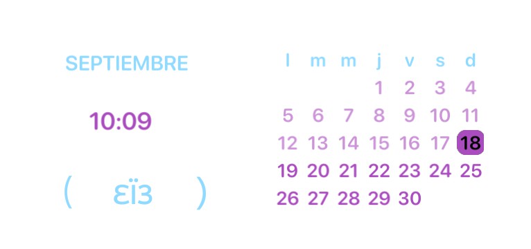 calendar blue and purple 