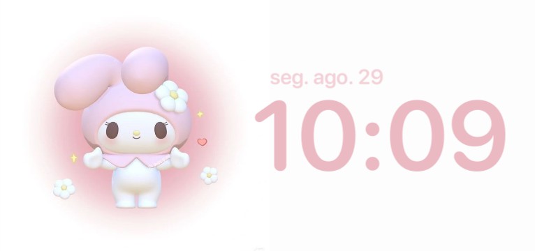 soft pink my melody clock Copy