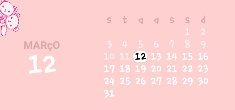 Pink Calendar Aesthetic
