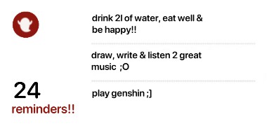 hu tao theme ; reminders