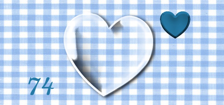 Herzschlag Heart blue 