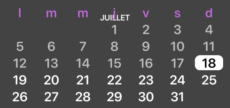 calendrier 