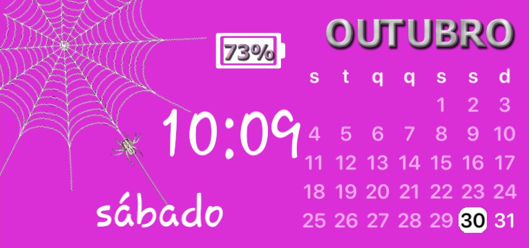 Teia de Aranha Calendar Purple 