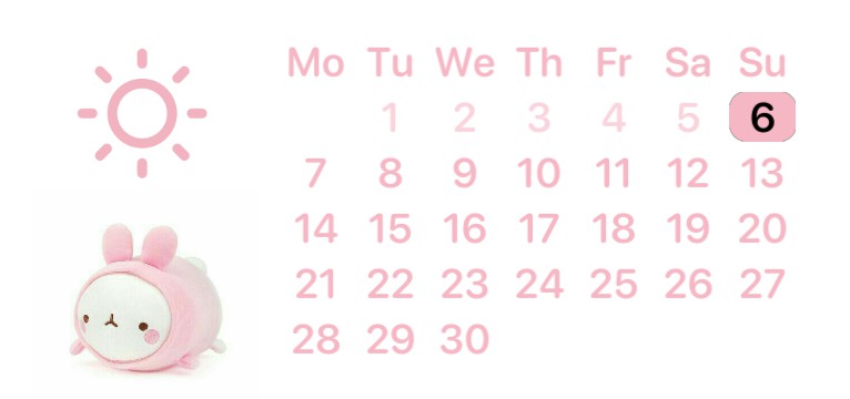 pink calendar