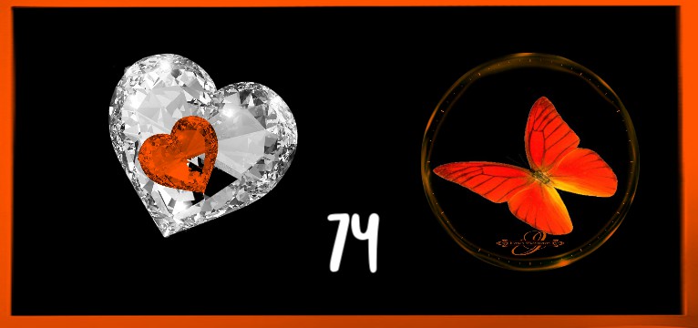 Herz Butterfly Orange 