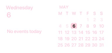 pink ios calendar 