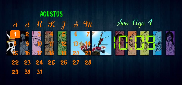 one piece calender