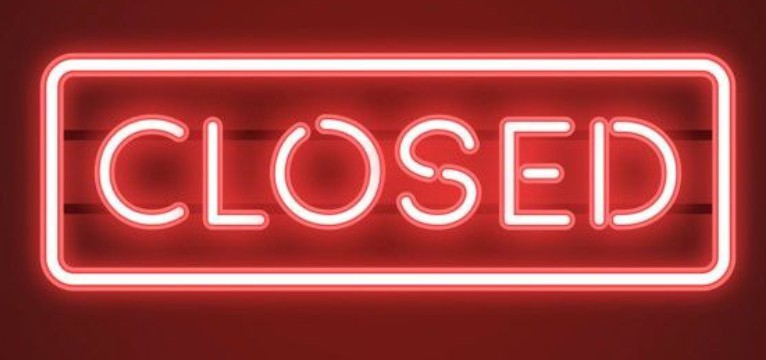 Red neon stop sign
