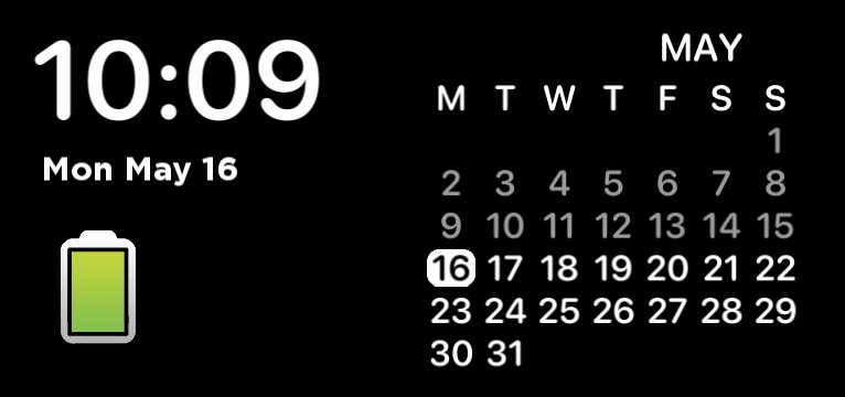 Calendar with Battery and Date Widget Copy