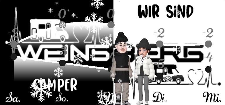 Wetterkurve Wir sind Camper Winter BlackWhite  Copy