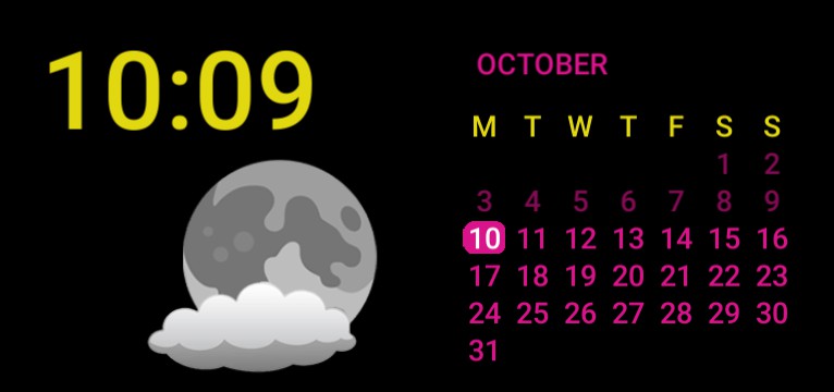my new widgets