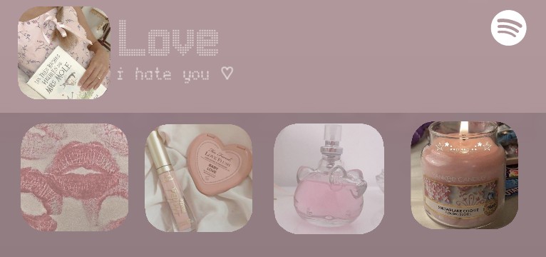 couqutte aesthetic pink spotify widget