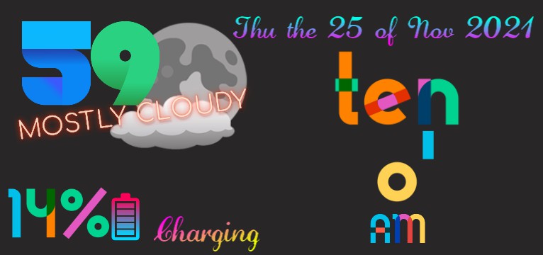battery weather date time Copy