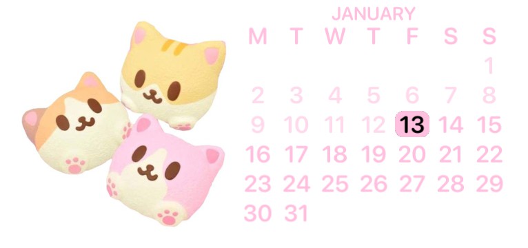  cute . calander 