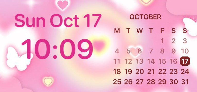 pink calendar 