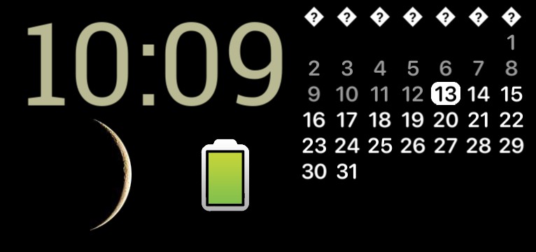 Time/day widget