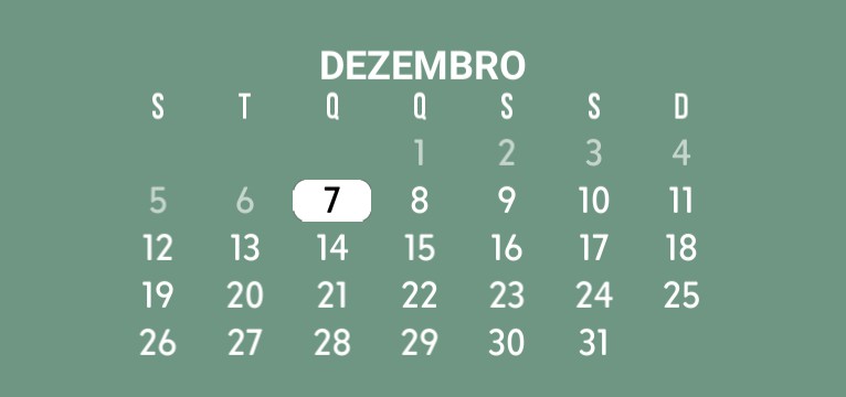Calendrio verde 