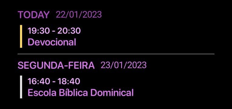 schedule