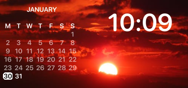 red Sunset widget
