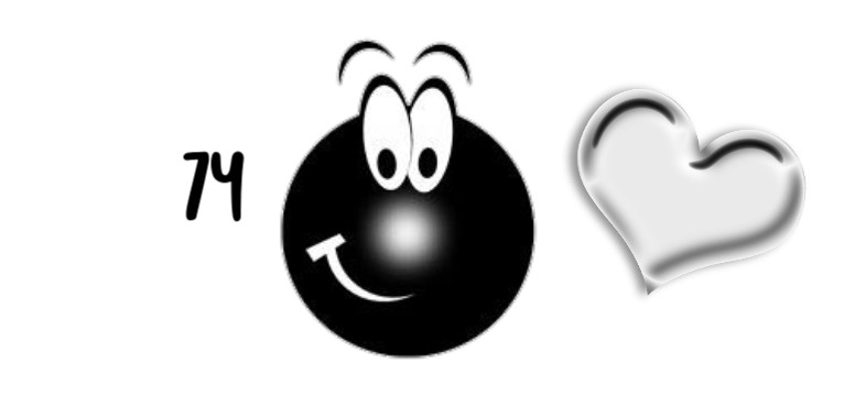 Herzschlag Black Smiley 