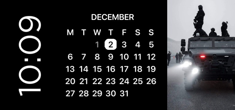 Indian Special Forces Digital Clock and Calendar