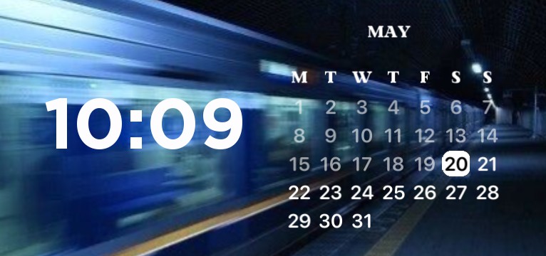 calendar and time blue widget