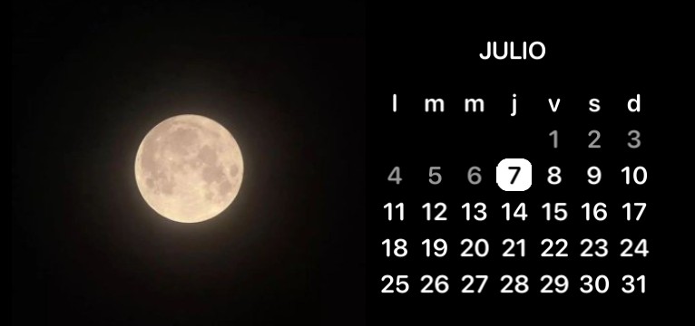 Calendario con luna