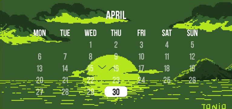 green calendar