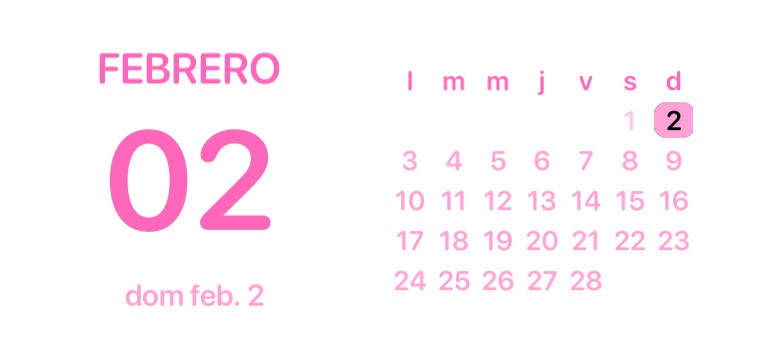 Calendario rosa