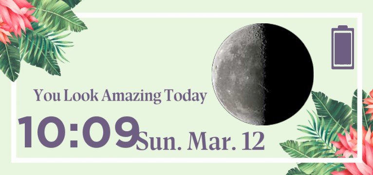 flowers time, date, moon phase