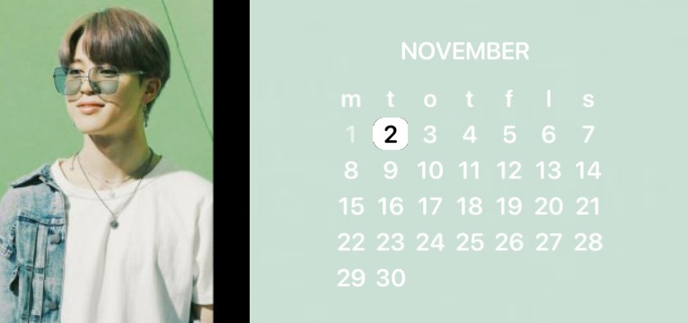 jimin, calender
